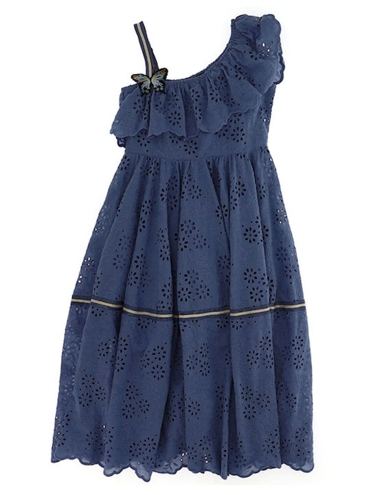 Kleid Monnalisa Broderie 495906AB 5013-0051 Mädchen