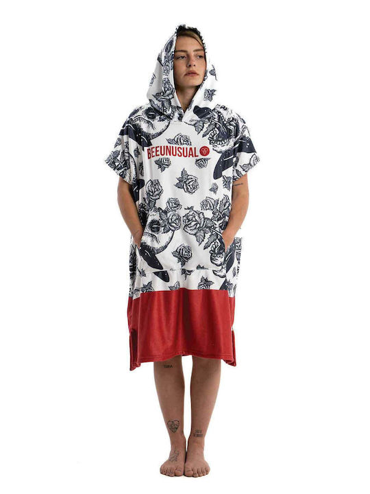 Bee. Unusual. Skull N Roses Plajă Poncho din Microfibre Multicolor