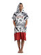 Bee. Unusual. Skull N Roses Plajă Poncho din Microfibre Multicolor