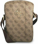 Guess 4G Big Metal Logo Tasche Leder Braun (Universal 10" -> Universell 10 Zoll) GUTB10G4GFBR