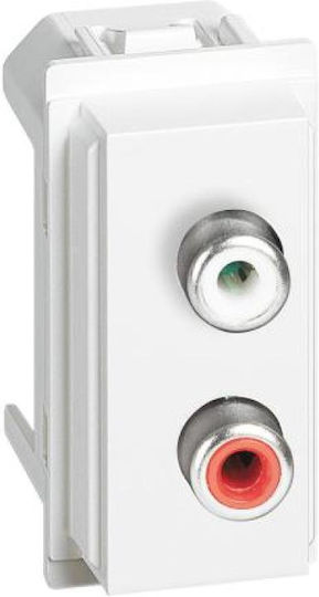 Legrand Living Now Steckdose RCA in Weiß Farbe KW4269R