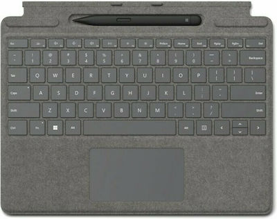 Microsoft Surface Pro Signature With Slim Pen 2 with Keyboard with Touchpad for Tablet English US Platinum