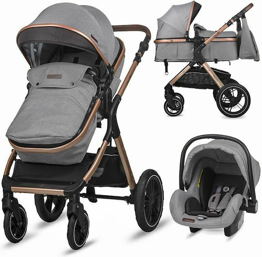 Coccolle Melora Adjustable 3 in 1 Baby Stroller Suitable for Newborn Moonlit Grey