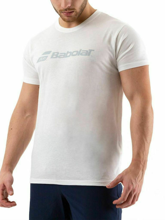 Babolat Ανδρικό T-shirt Λευκό με Λογότυπο