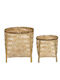 Atmosphera Bamboo Κασπώ Ψάθινο Μπεζ με Βάση 26x26x28εκ.