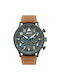 AVI-8 Orissa Watch Chronograph Battery with Brown Leather Strap
