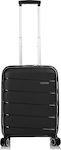 American Tourister Air Move Spinner Cabin Travel Suitcase Hard Black with 4 Wheels Height 55cm.
