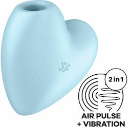 Satisfyer Cutie Heart Аспиратор Вагина с вибрация Стимулатор на въздушни импулси и вибрации Blue 1бр