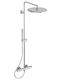 Ideal Standard Ceratherm T125 Shower Column with Bathtub Mixer 119.1cm Silver