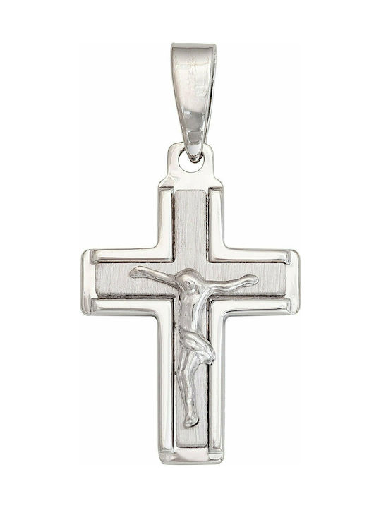 Mertzios.gr Cross with the Crucified from Silver