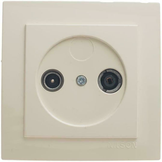 Nilson TV and Radio Antenna Socket Aerial in Beige color 24121030