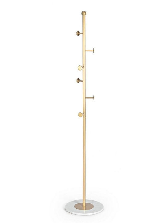 Bizzotto Metallic Coat Rack Gold 35x35x175cm