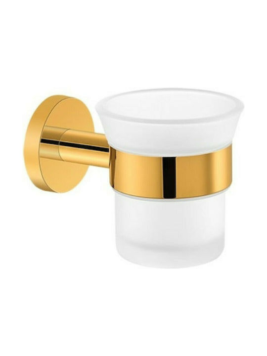 Sanco Ergon Metallic Cup Holder Wall Mounted Gold 24k Polished