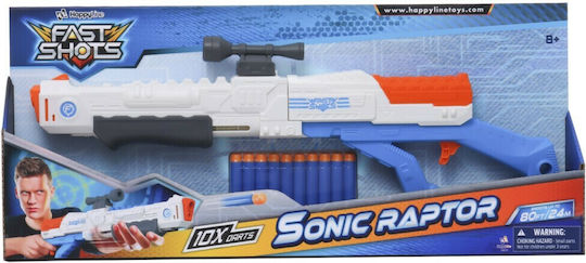 Just Toys Fast Shots Dart Blaster Sonic Raptor Όπλα με Αφρώδη Βελάκια