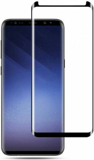 2.5D 0.33мм Пълно лепило Закалено стъкло за цялото лице Черен (Galaxy S8+)