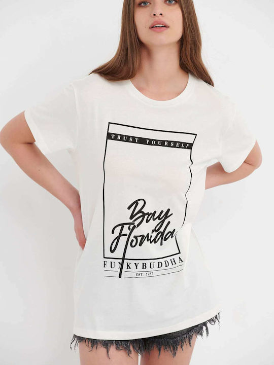 Funky Buddha Women's T-shirt Off White