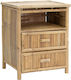Nachttisch Ofra aus Bambus Beige 56x46x69cm