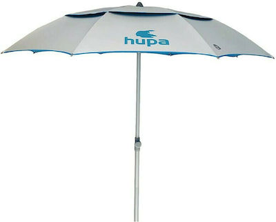 Hupa Iris Umbrelă de Plajă cu Diametru de 2m cu Protecție UV și Ventilație Albă