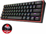 Redragon K616 RGB Fizz Pro Gaming Μηχανικό Πληκτρολόγιο Tenkeyless με Custom Red διακόπτες και RGB φωτισμό (Αγγλικό US)