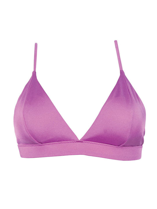 Rock Club Triangle Bikini Top with Adjustable Straps Lilac