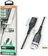 Moxom MX-CB39 Braided USB to Lightning Cable Μαύρο 1m