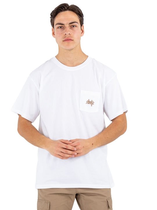 HUF Ανδρικό T-shirt Λευκό με Λογότυπο