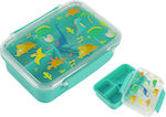 iDrink Dinosaurs Kids Lunch Plastic Box 0.65lt Turquoise L18xW13xH6cm