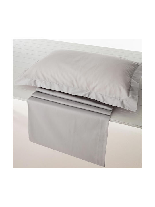 Vesta Home Athena Pillowcase Set Oxford 304 Light Grey 50x75cm.