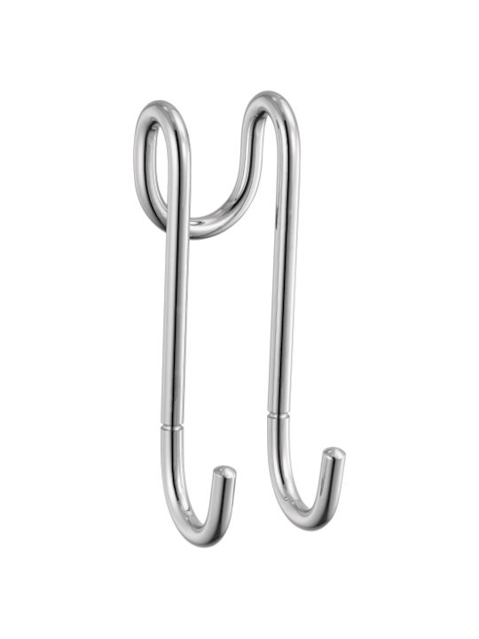 Sanco Glass Door Handles Άγκιστρο Μπάνιου Διπλό ​4x11.5cm Chrome