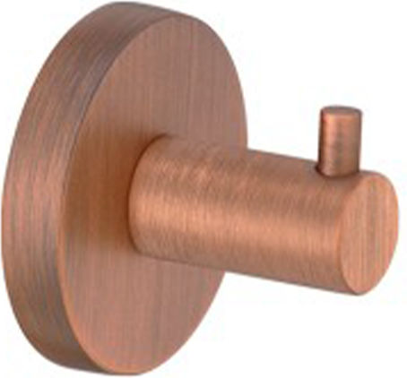 Sanco Ergon Single Wall-Mounted Bathroom Hook 5.5x5.5cm Old Copper Mat Sanco Ergon Single Wall-Mounted Bathroom Hook 5.5x5.5cm Old Copper Mat