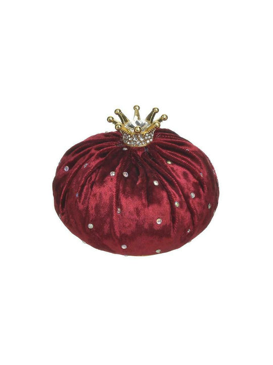 Inart Tabletop Lucky Charm Pomegranate Bordeaux made of Fabric 8x8cm 1pcs