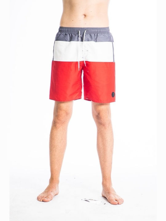 Paco & Co Men's Swimwear Bermuda Red Striped