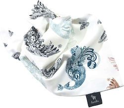 Lanila Mandala Birds Women's Scarf White
