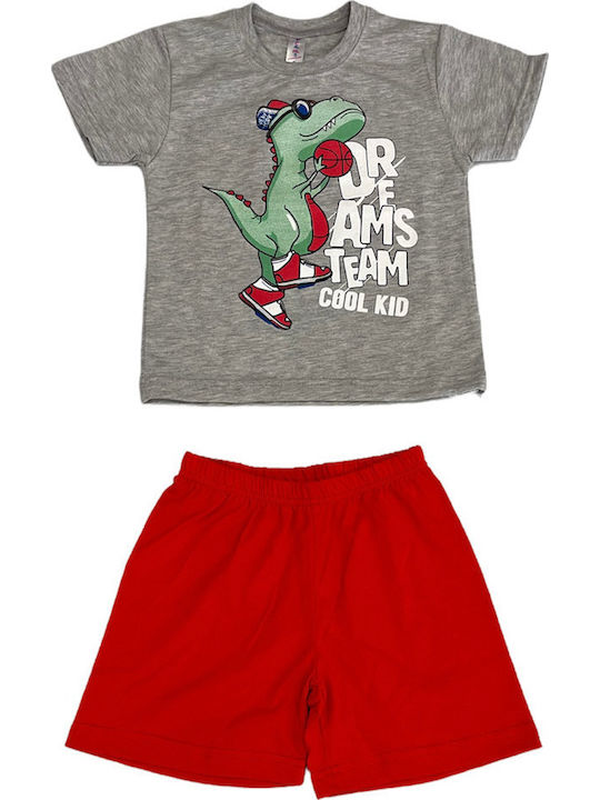 Dreams by Joyce Kids Nightwear Summer Gray Dino...