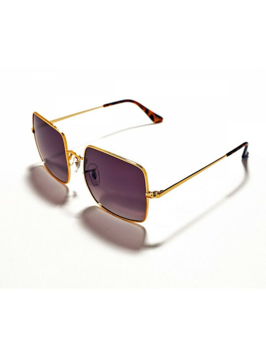 Mohiti AK17108 Sunglasses Χρυσά with Metal Frame & Purple Lens Mohiti AK17108 Sunglasses Χρυσά with Metal Frame & Purple Lens