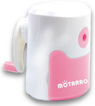 MK049 Plastic Pencil Sharpener Barrel Pink Hand Crank