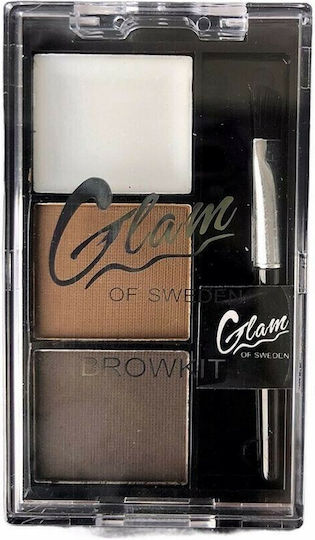 Glam of Sweden Brow Kit Augenbrauen-Make-up Set in Braune Farbe 4.5gr