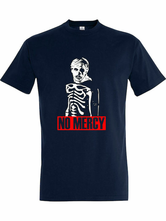 T-shirt Unisex, Organic " Cobra Kai Karate Kid No Mercy ", French Navy