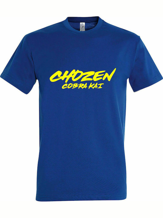 Unisex T-shirt, " Cobra Kai The Chosen One ", Royal Blue
