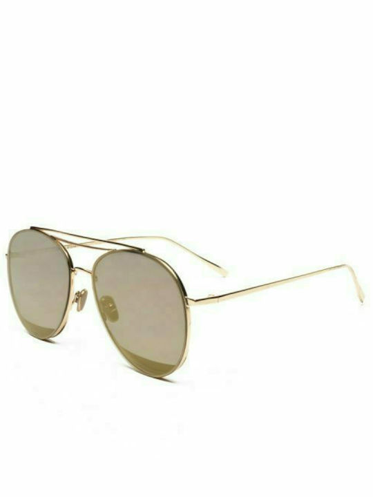 Mohiti Skyline S30039 Men's Sunglasses with Gold Mirror Metal Frame and Gold Polarized Mirror Lens