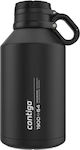 Contigo Premium Outdoor Grand SS Bottle Thermos Stainless Steel Black 1.9lt with Handle 2156008