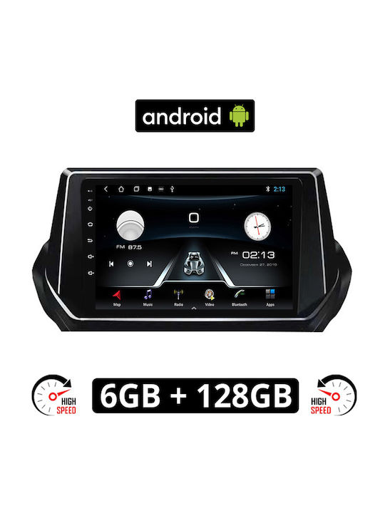 Auto-Audiosystem für Peugeot 208 / 2008 2020 (Bluetooth/USB/AUX/WiFi/GPS/Apple-Carplay/Android-Auto) mit Touchscreen 9"