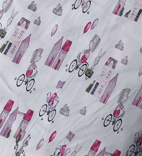 Dimcol Bicycle 416 Hässe-Kuscheldecke Weiß 80x80cm.