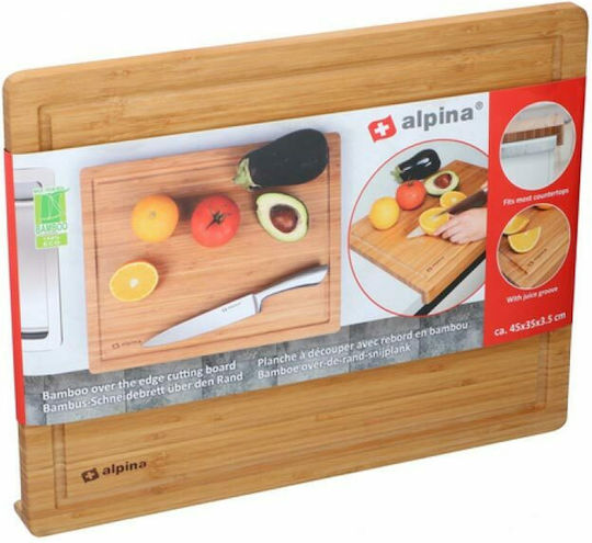 Alpina Appliances Επιφάνεια Κοπής από Μπαμπού Καφέ 45x35cm