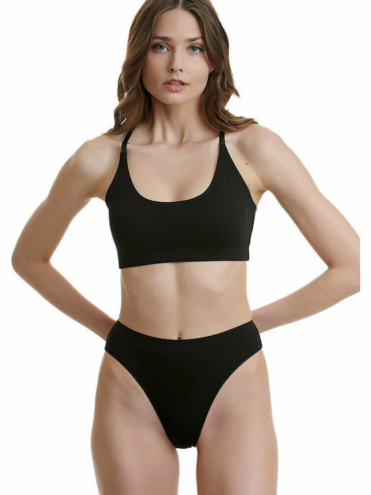 Bamboo Hohe Taille Damen Slip 2Pack Beige