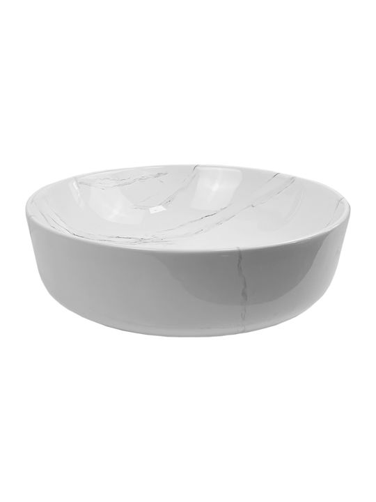 Gloria Tempo Marmo Vessel Sink Porcelain 42x42x...