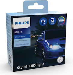 Philips Ultinon Pro3021 Car HB3-9005 / HB4-9006 Light Bulb LED 6000K Cold White 12V 20W 2pcs