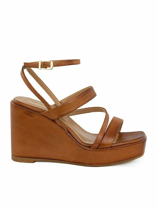 Fardoulis Women's Leather Ankle Strap Platforms...