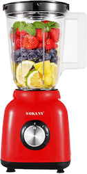 Sokany Mixer mit Kunststoffkanne 1,5 l 500W Rot...