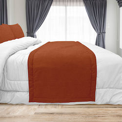 Lino Home Hotel Bed Runner W240xL60cm Orange